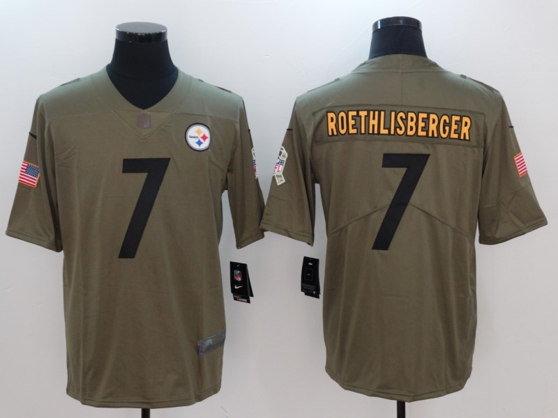 Men's Pittsburgh Steelers Ben Roethlisberger #7 Brown Alternate Jersey